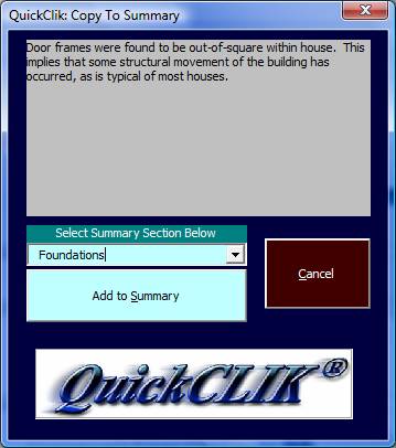 Summary Copy Tool - Home Inspection Software